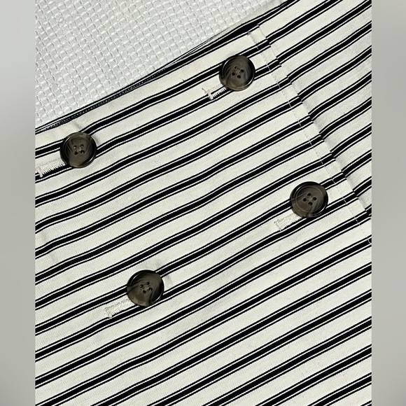 Ann Taylor LOFT Skirt, White & Blue Striped, Size 12 NWOT - Picture 2 of 11